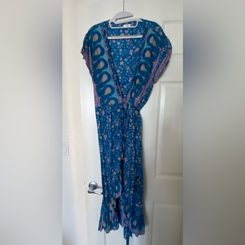 Aura Long Wrap Dress - Picture 4 of 9
